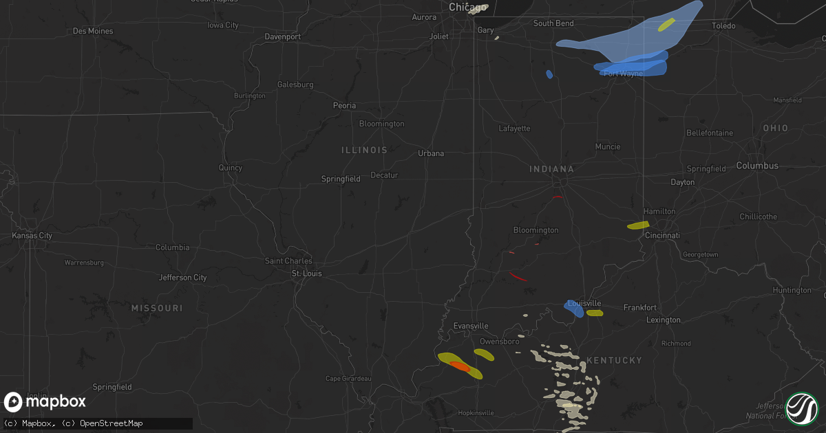 Hail map in Wisconsin on June 25, 2023