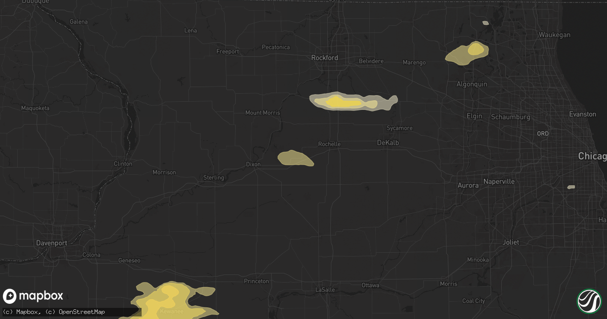 Hail map in Ashton, IL on June 25, 2024