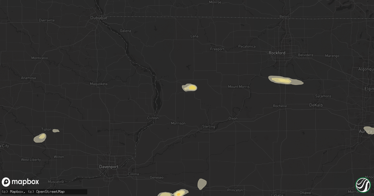 Hail map in Chadwick, IL on June 25, 2024