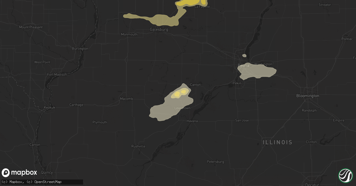 Hail map in Cuba, IL on June 25, 2024