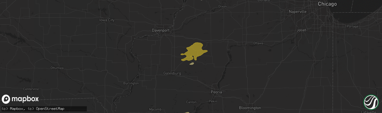 Hail map in Galva, IL on June 25, 2024