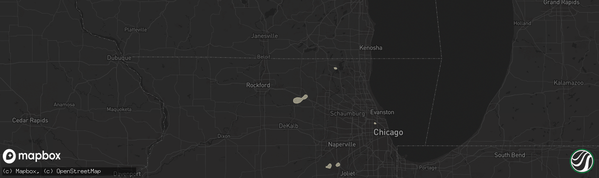 Hail map in Marengo, IL on June 25, 2024