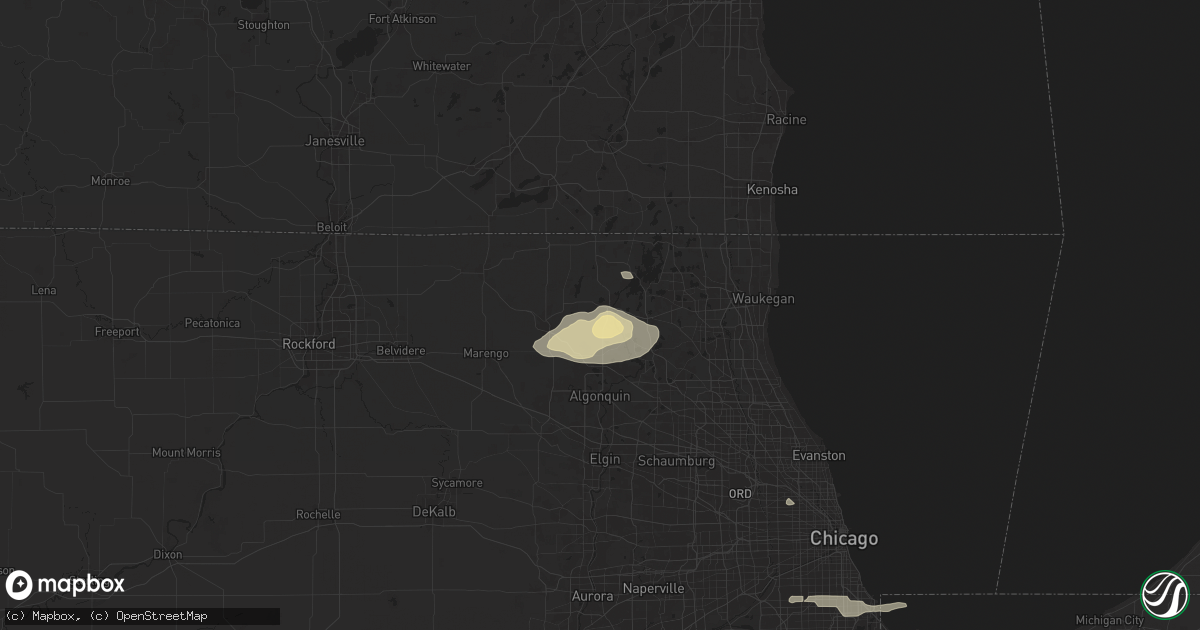 Hail map in Mchenry, IL on June 25, 2024