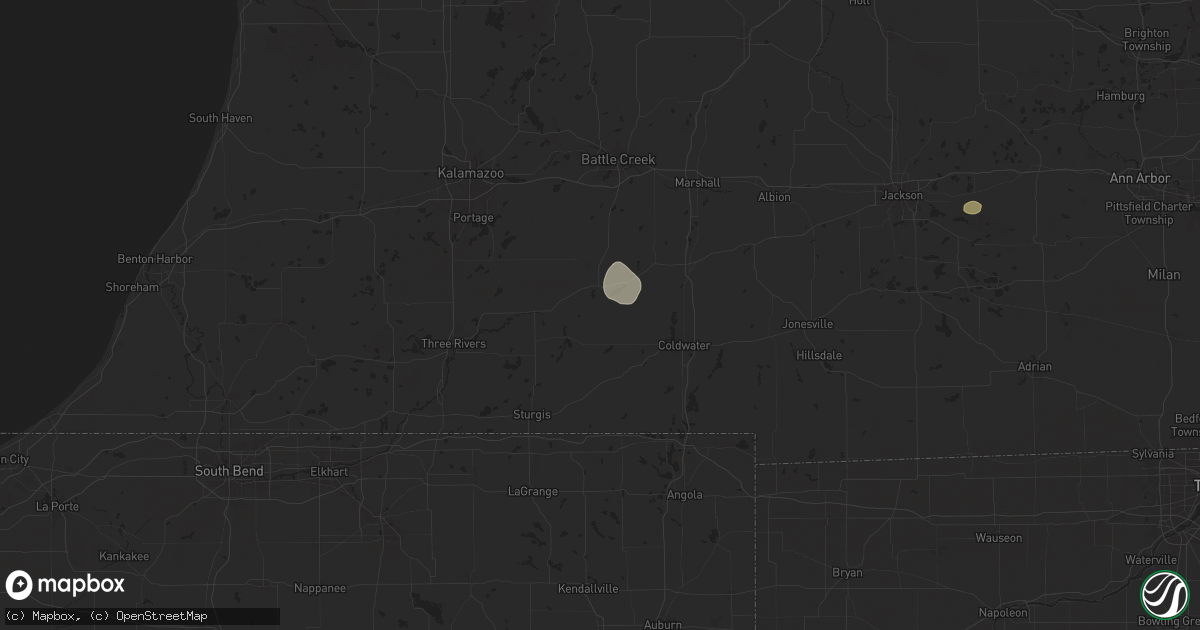 Hail map in Sherwood, MI on June 25, 2024