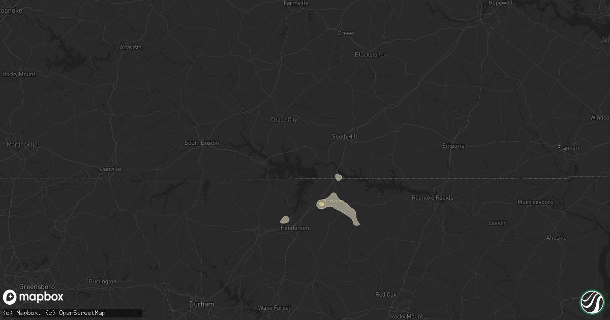 Hail map in Boydton, VA on June 25, 2025
