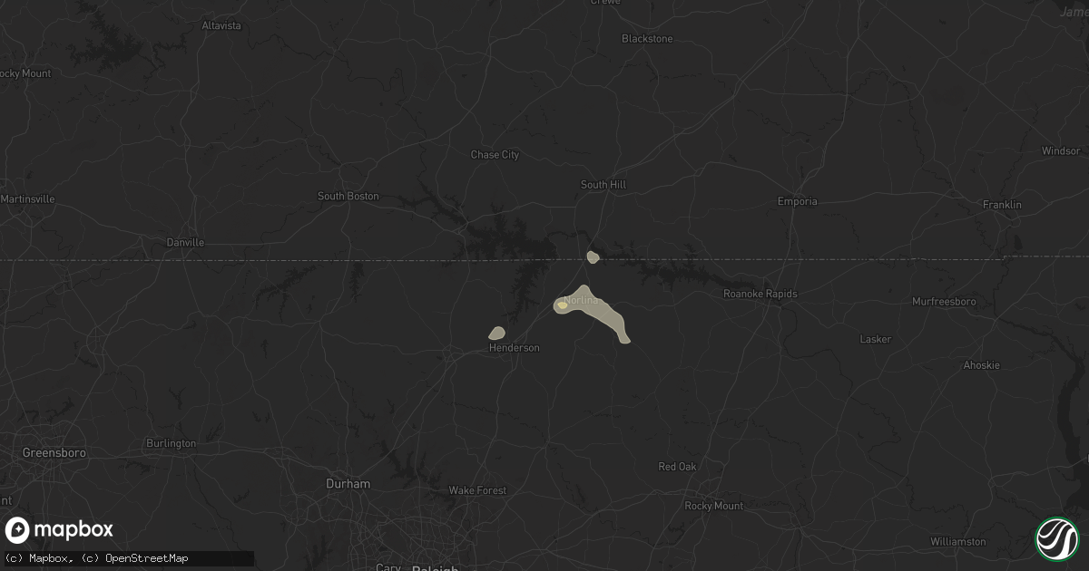 Hail map in Manson, NC on June 25, 2025