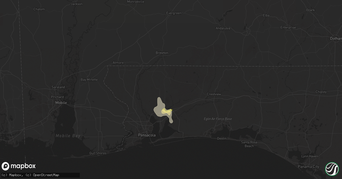 Hail map in Milton, FL on June 25, 2025