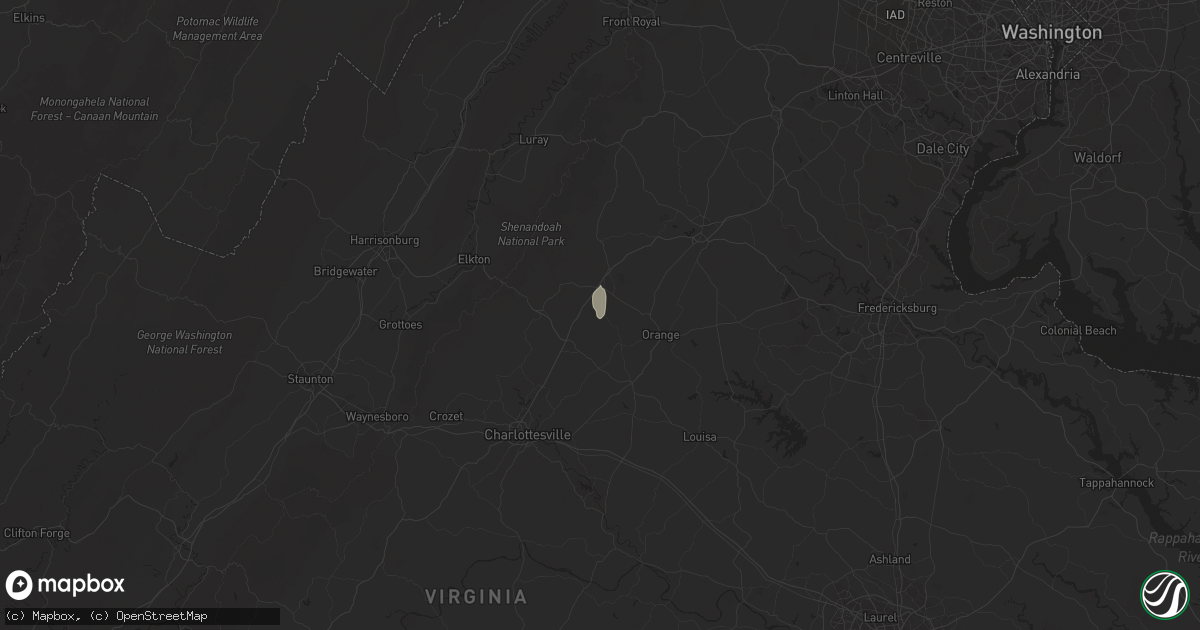 Hail map in Rochelle, VA on June 25, 2025