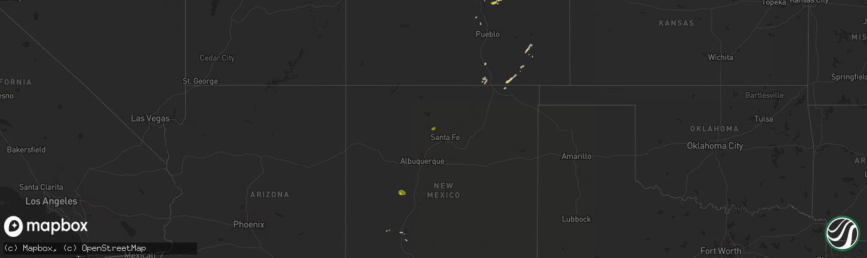 Hail map on June 25, 2025