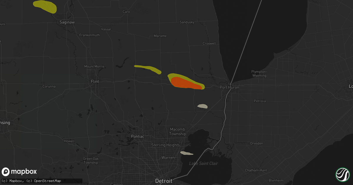 Hail map in Allenton, MI on June 25, 2026