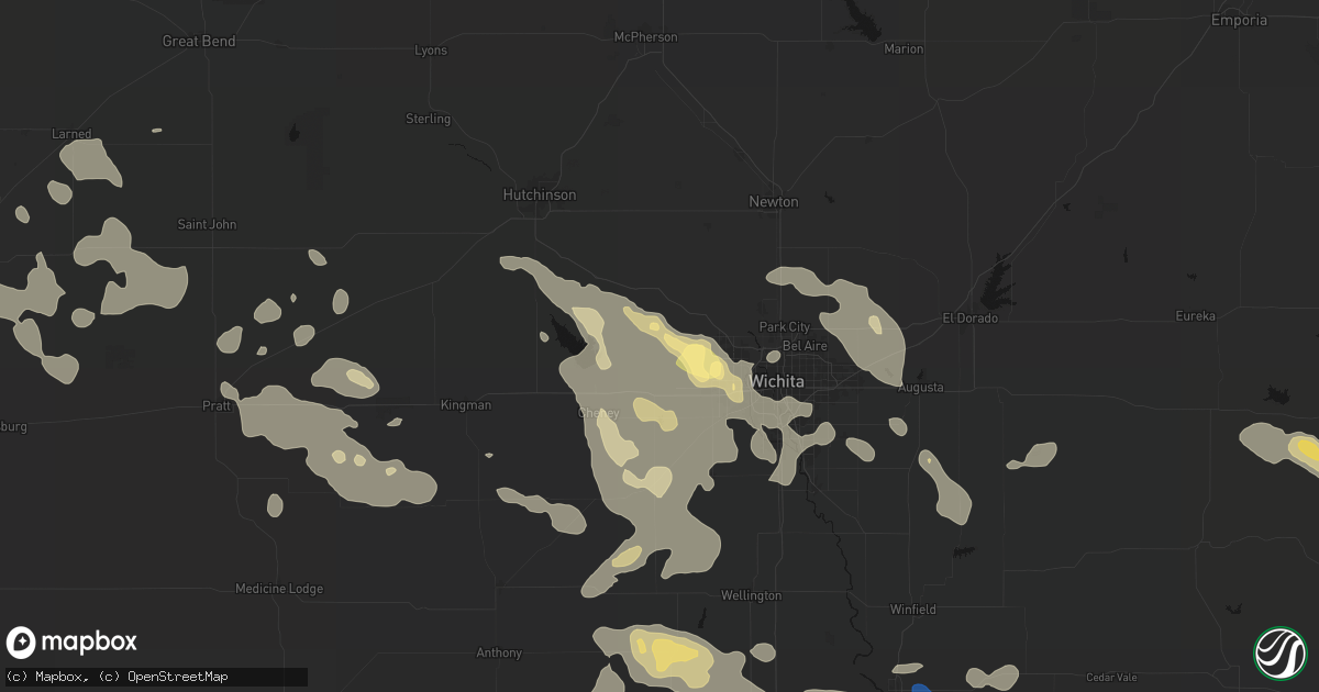 Hail map in Andale, KS on June 25, 2026