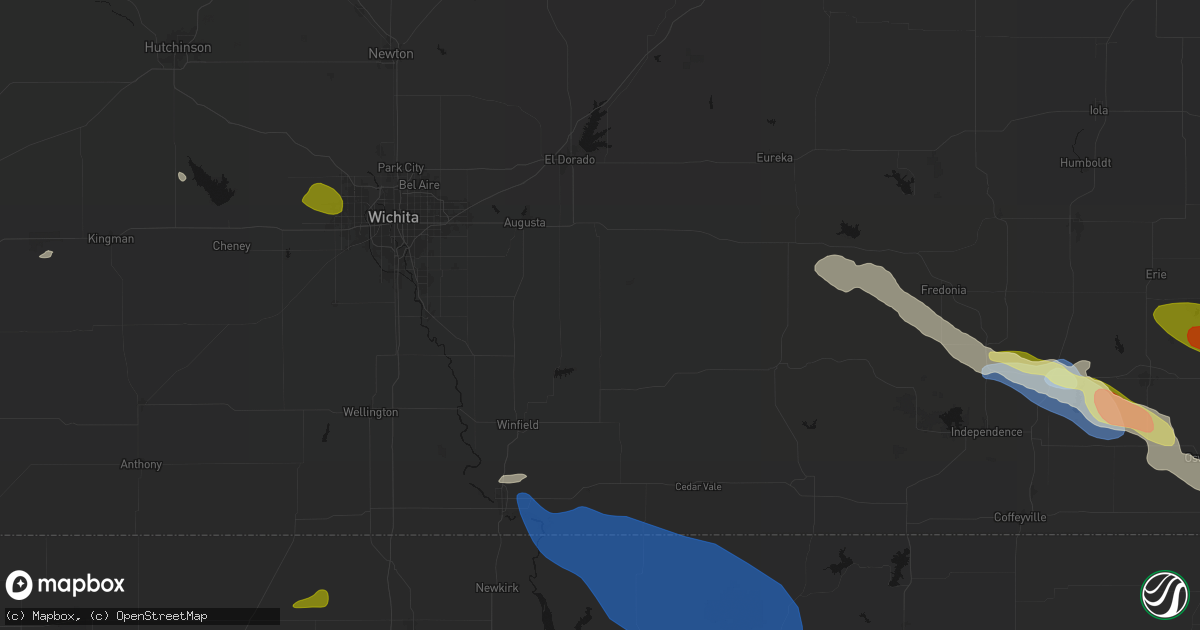 Hail map in Atlanta, KS on June 25, 2026