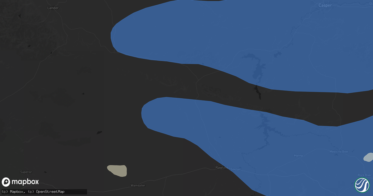 Hail map in Bairoil, WY on June 25, 2026