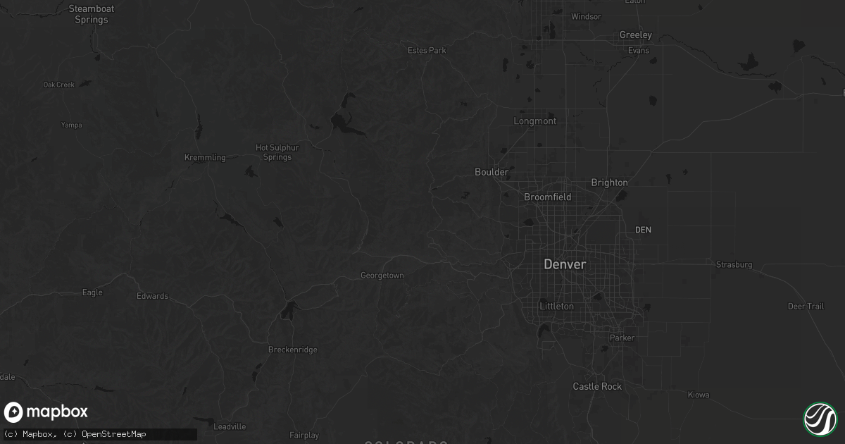 Hail map in Black Hawk, CO on June 25, 2026