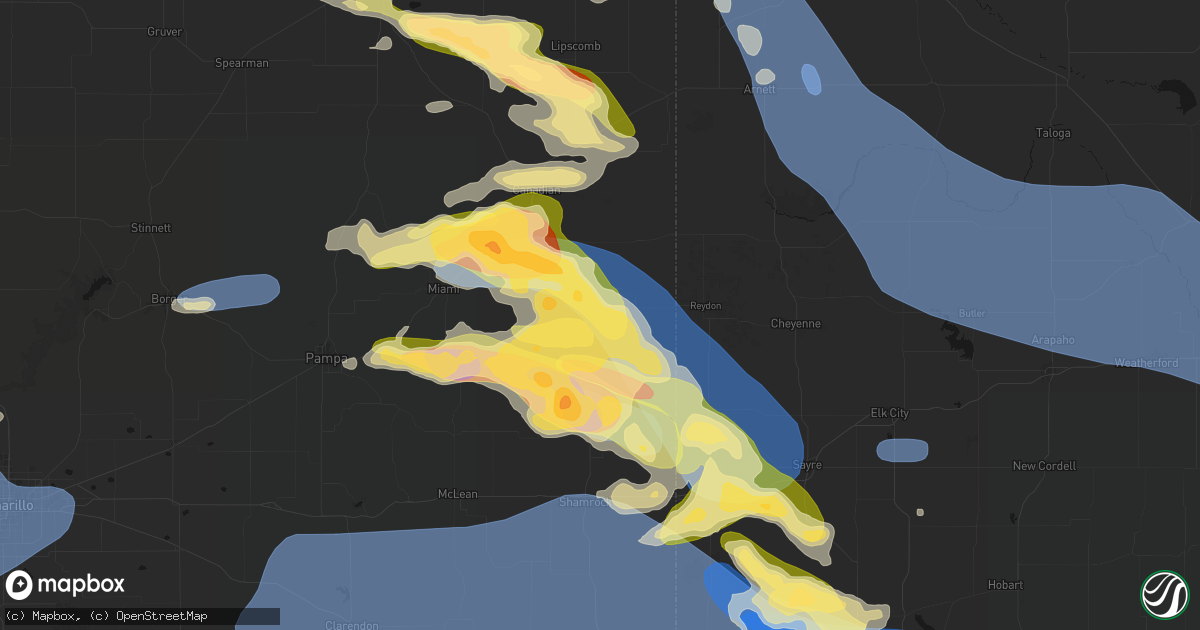 Hail map in Briscoe, TX on June 25, 2026