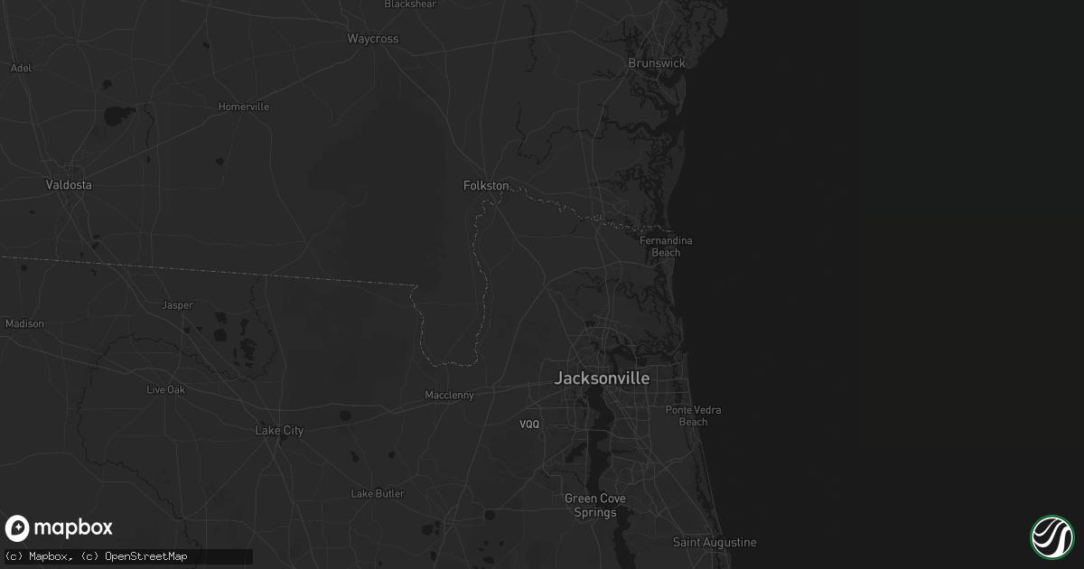 Hail map in Callahan, FL on June 25, 2026