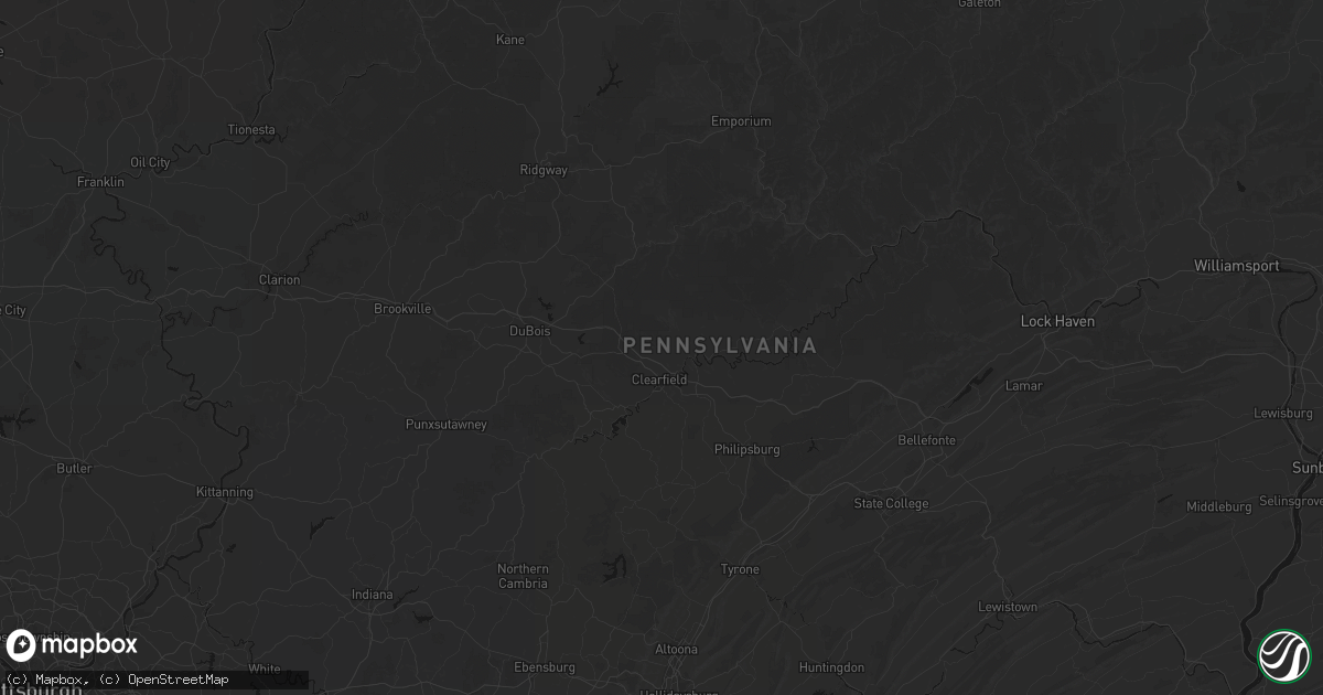 Hail map in Clearfield, PA on June 25, 2026