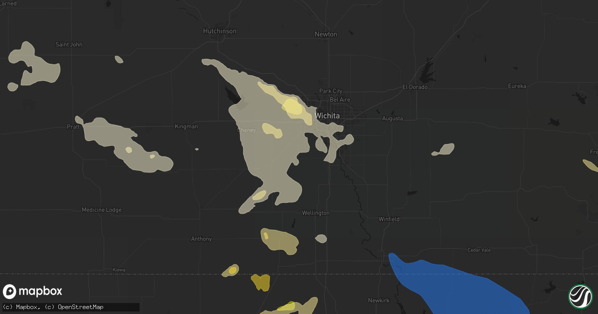 Hail map in Clearwater, KS on June 25, 2026