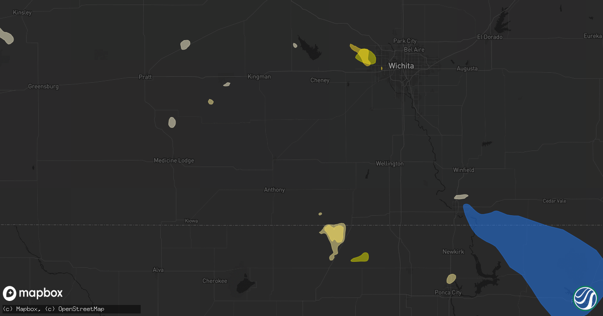 Hail map in Danville, KS on June 25, 2026