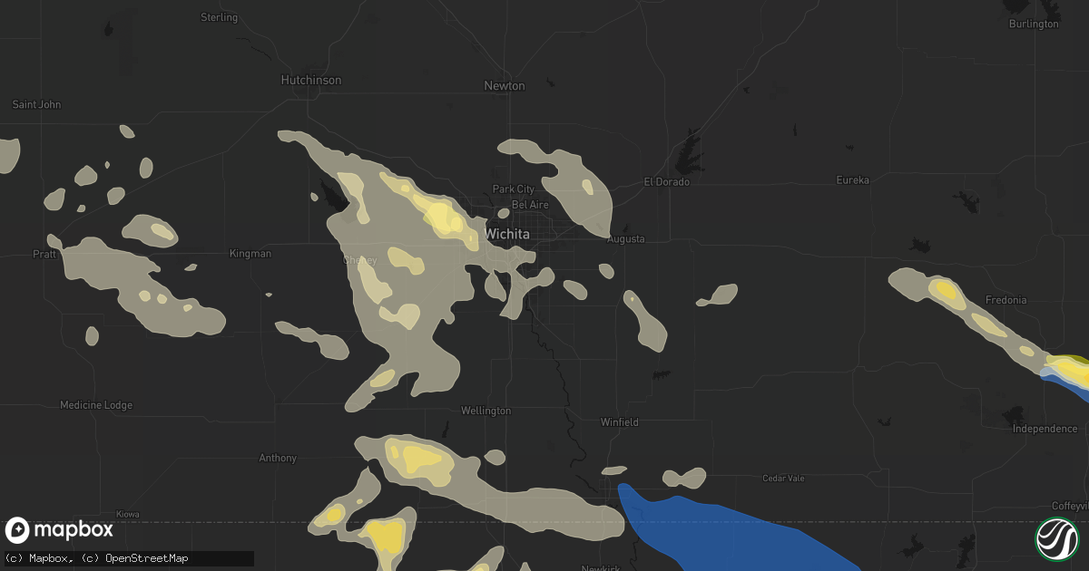 Hail map in Derby, KS on June 25, 2026