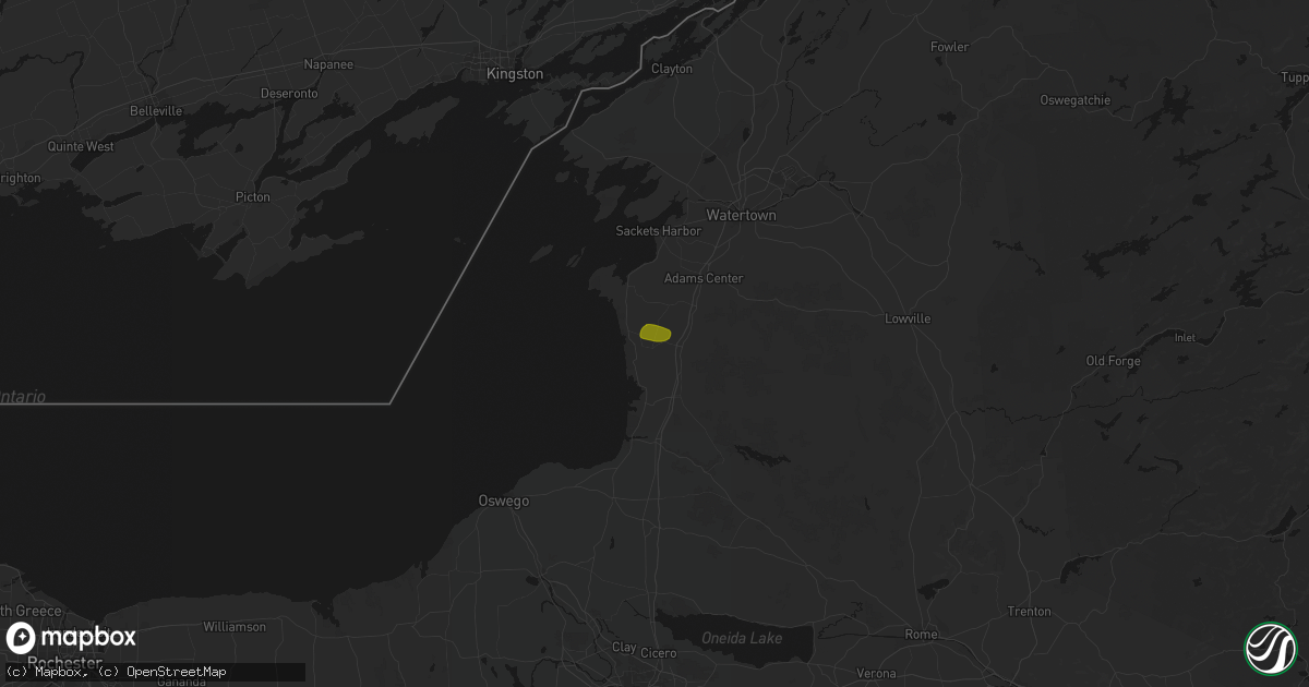 Hail map in Ellisburg, NY on June 25, 2026