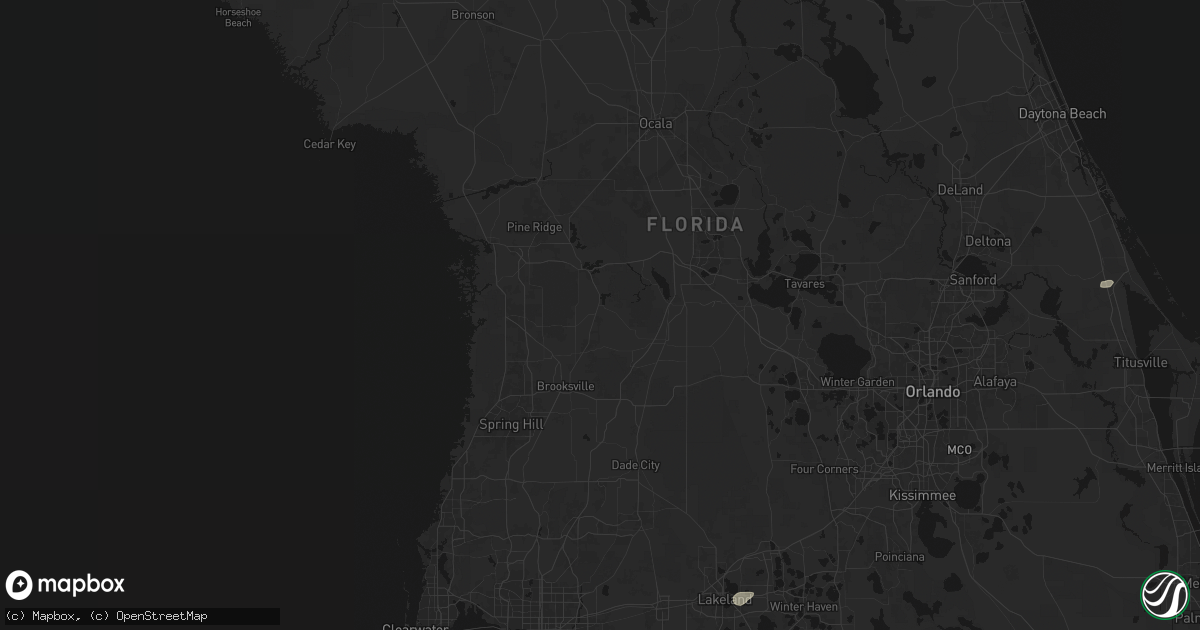 Hail map in Floral City, FL on June 25, 2026