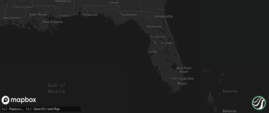Hail map in Florida on June 25, 2026