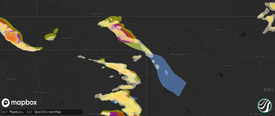 Hail map in Follett, TX on June 25, 2026