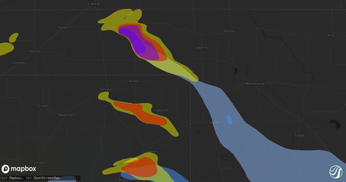 Hail map in Follett, TX on June 25, 2026