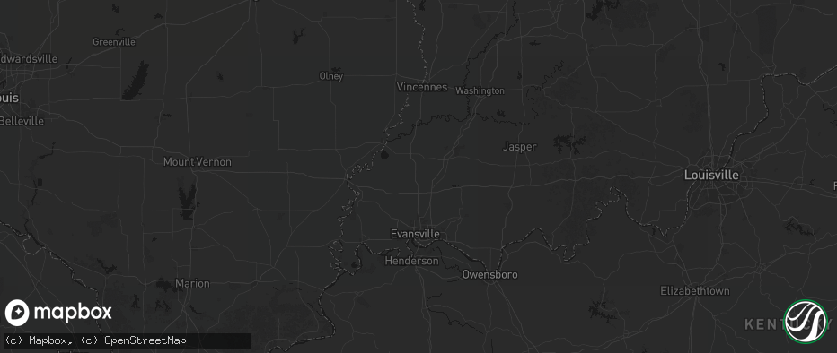 Hail map in Fort Branch, IN on June 25, 2026