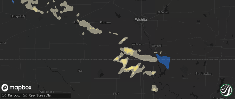 Hail map in Freeport, KS on June 25, 2026