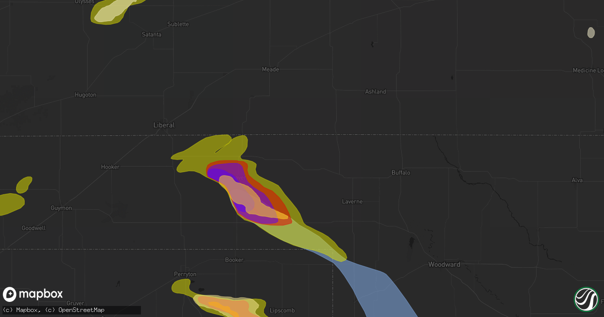 Hail map in Gate, OK on June 25, 2026
