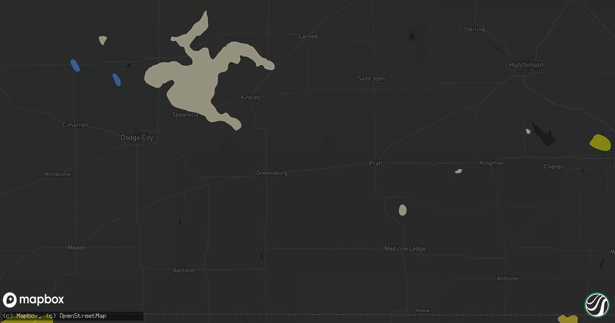 Hail map in Haviland, KS on June 25, 2026