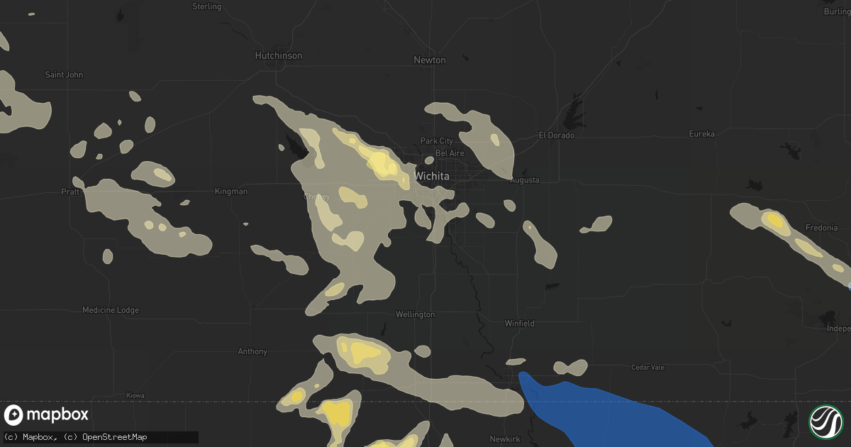 Hail map in Haysville, KS on June 25, 2026