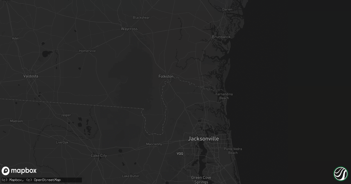 Hail map in Hilliard, FL on June 25, 2026