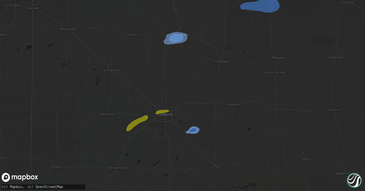Hail map in Idalou, TX on June 25, 2026
