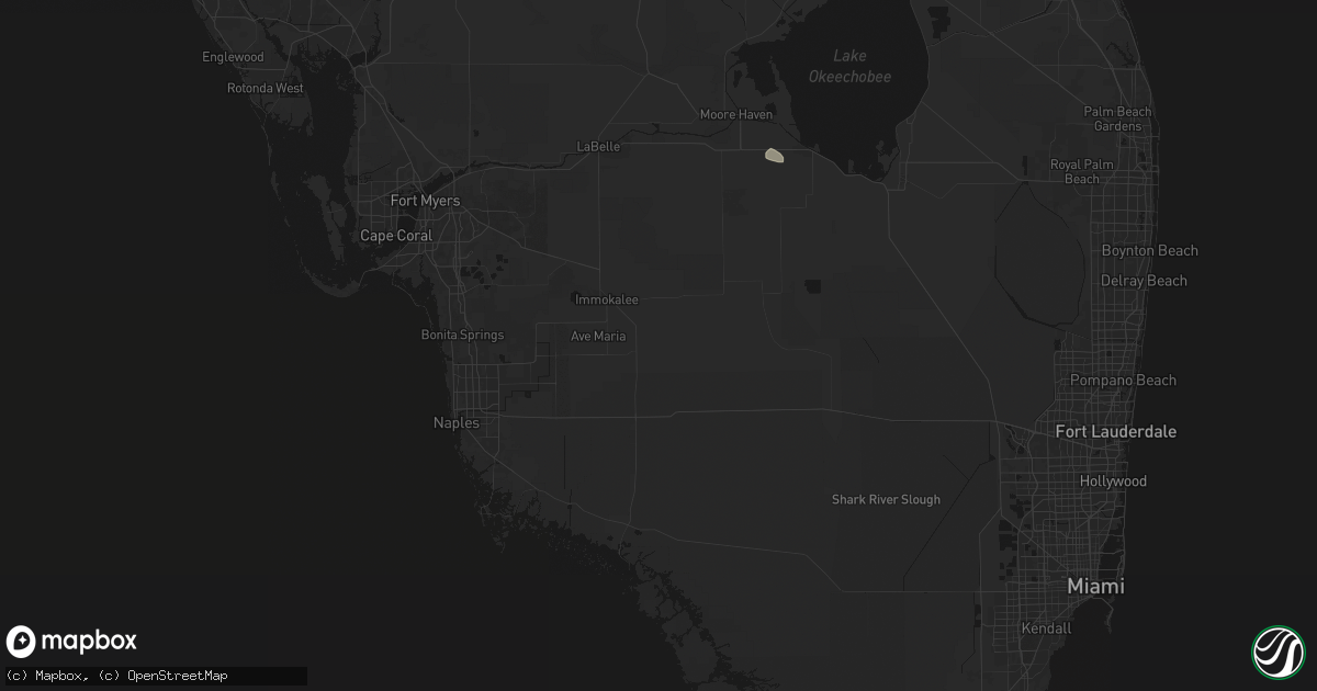 Hail map in Immokalee, FL on June 25, 2026
