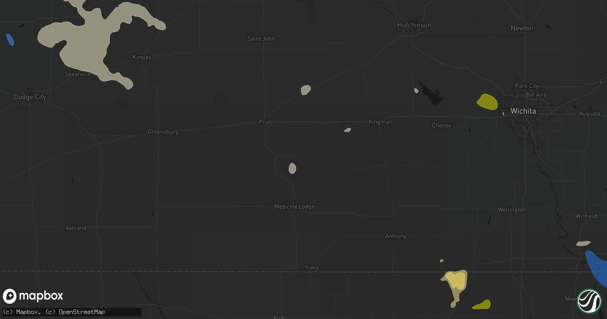 Hail map in Isabel, KS on June 25, 2026
