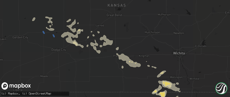 Hail map in Iuka, KS on June 25, 2026