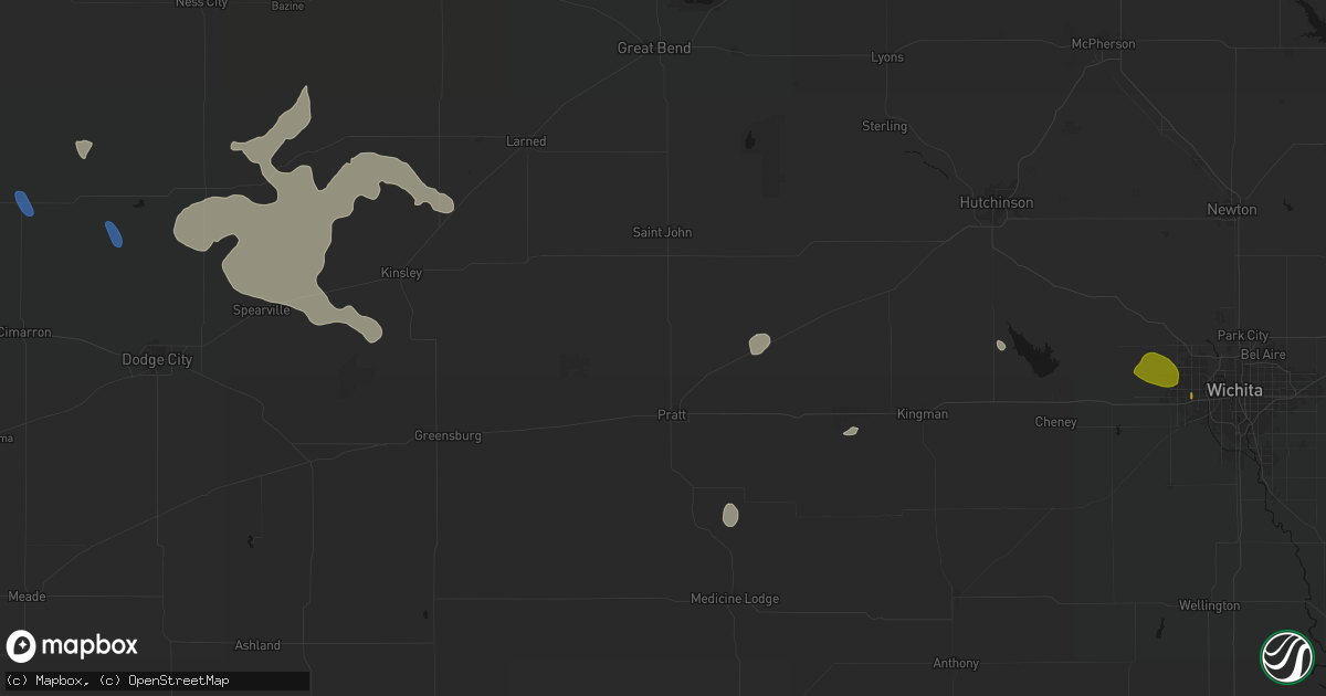 Hail map in Iuka, KS on June 25, 2026
