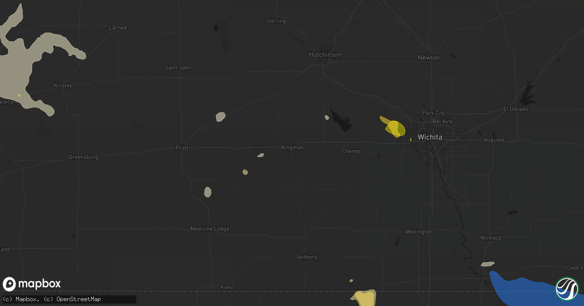 Hail map in Kingman, KS on June 25, 2026
