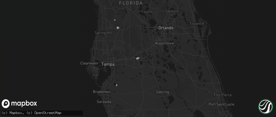 Hail map in Lakeland, FL on June 25, 2026