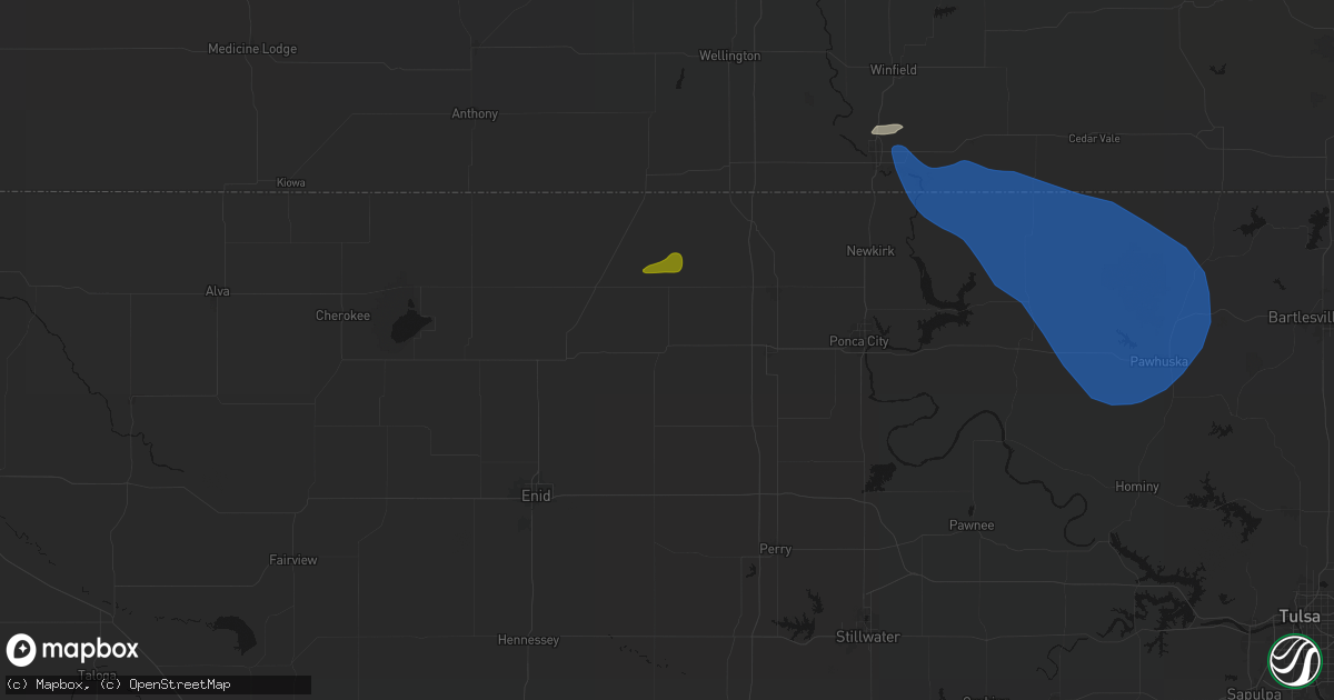 Hail map in Lamont, OK on June 25, 2026