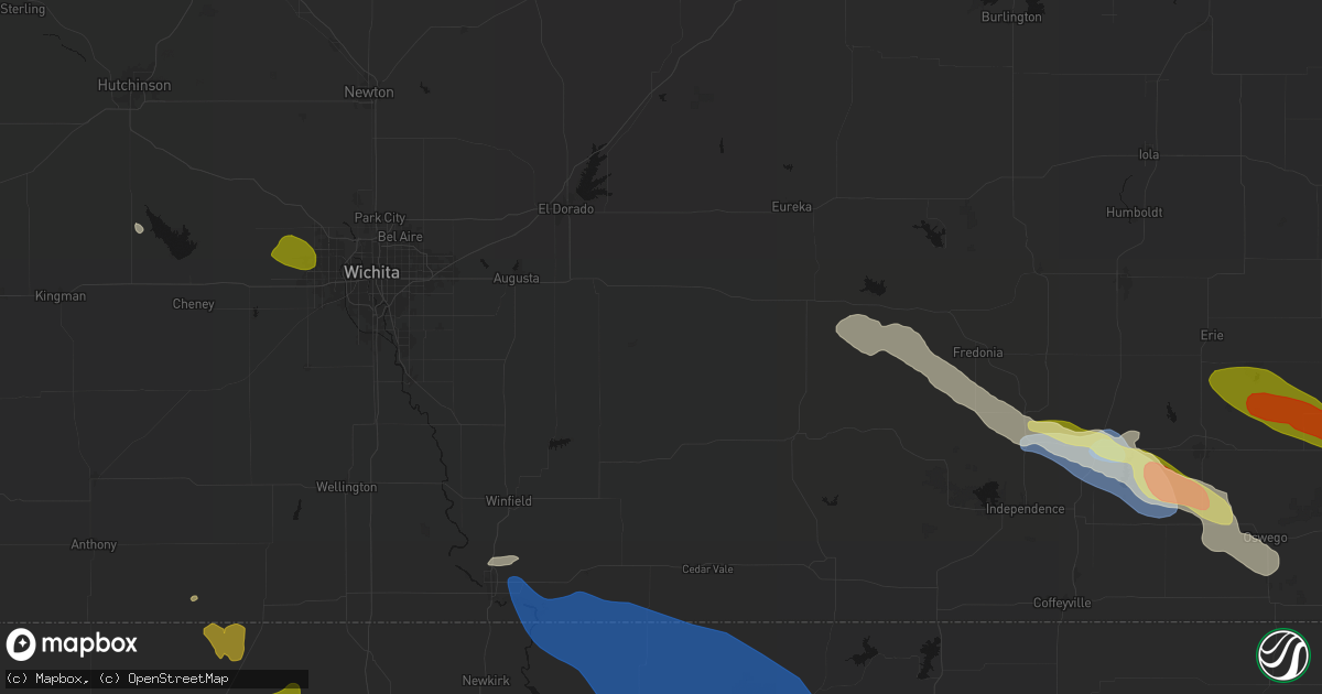 Hail map in Latham, KS on June 25, 2026