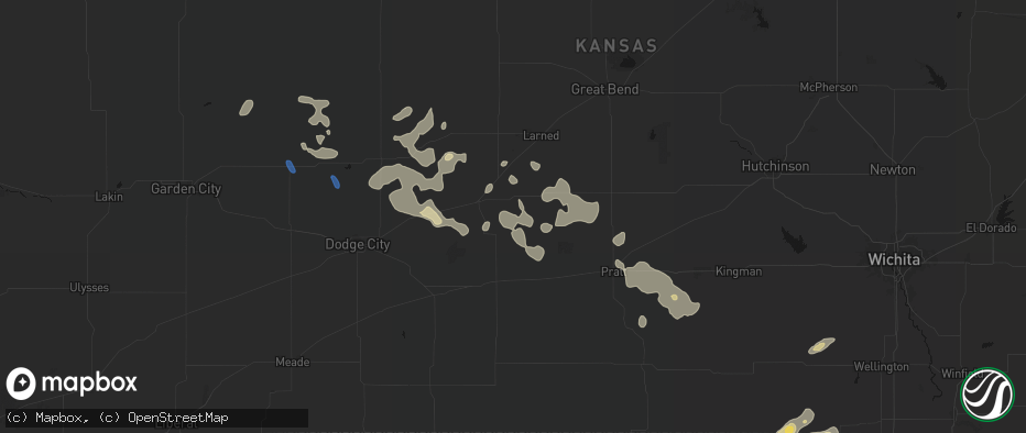 Hail map in Lewis, KS on June 25, 2026