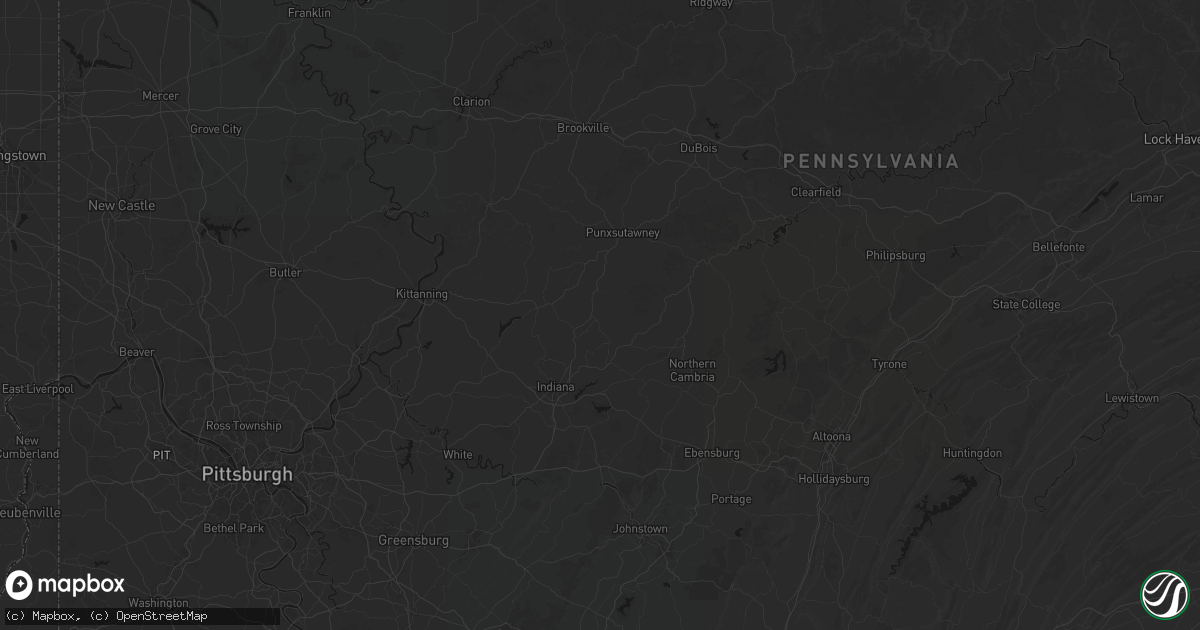 Hail map in Marion Center, PA on June 25, 2026