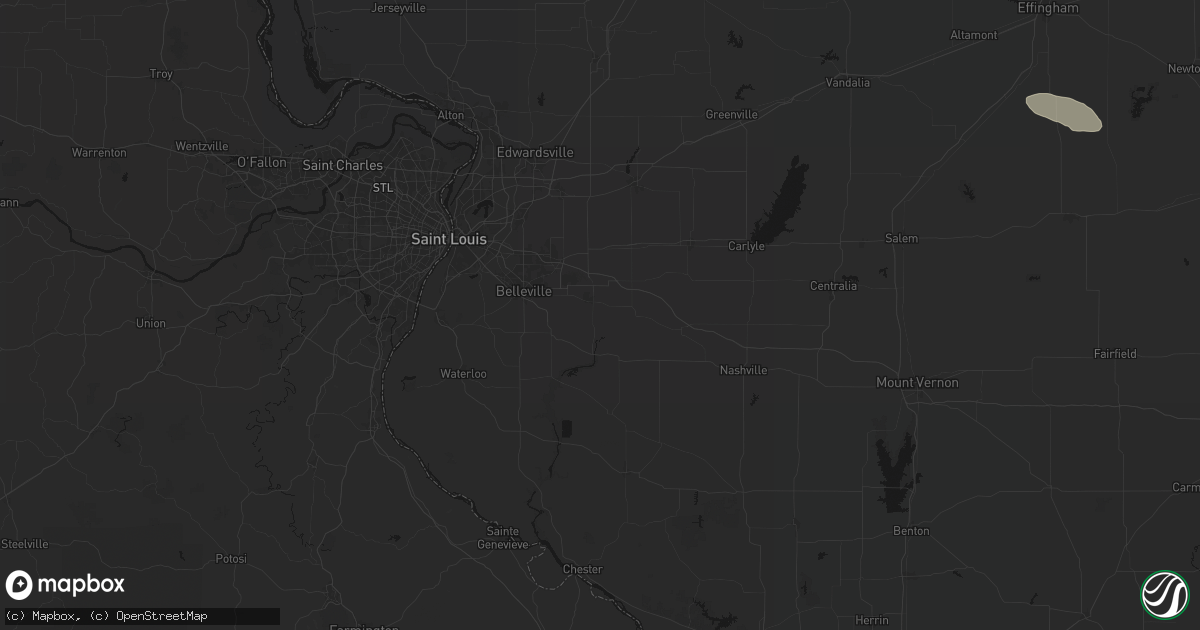 Hail map in Mascoutah, IL on June 25, 2026