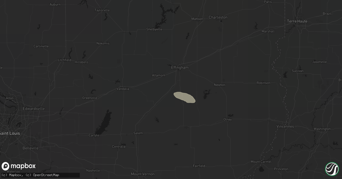 Hail map in Mason, IL on June 25, 2026