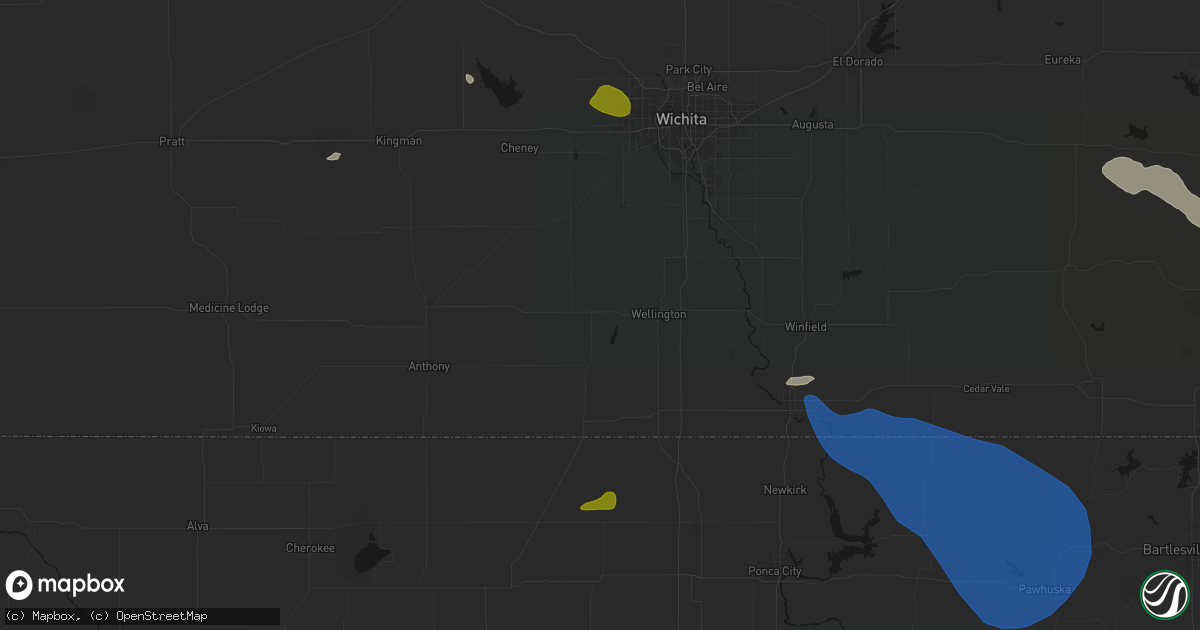 Hail map in Mayfield, KS on June 25, 2026