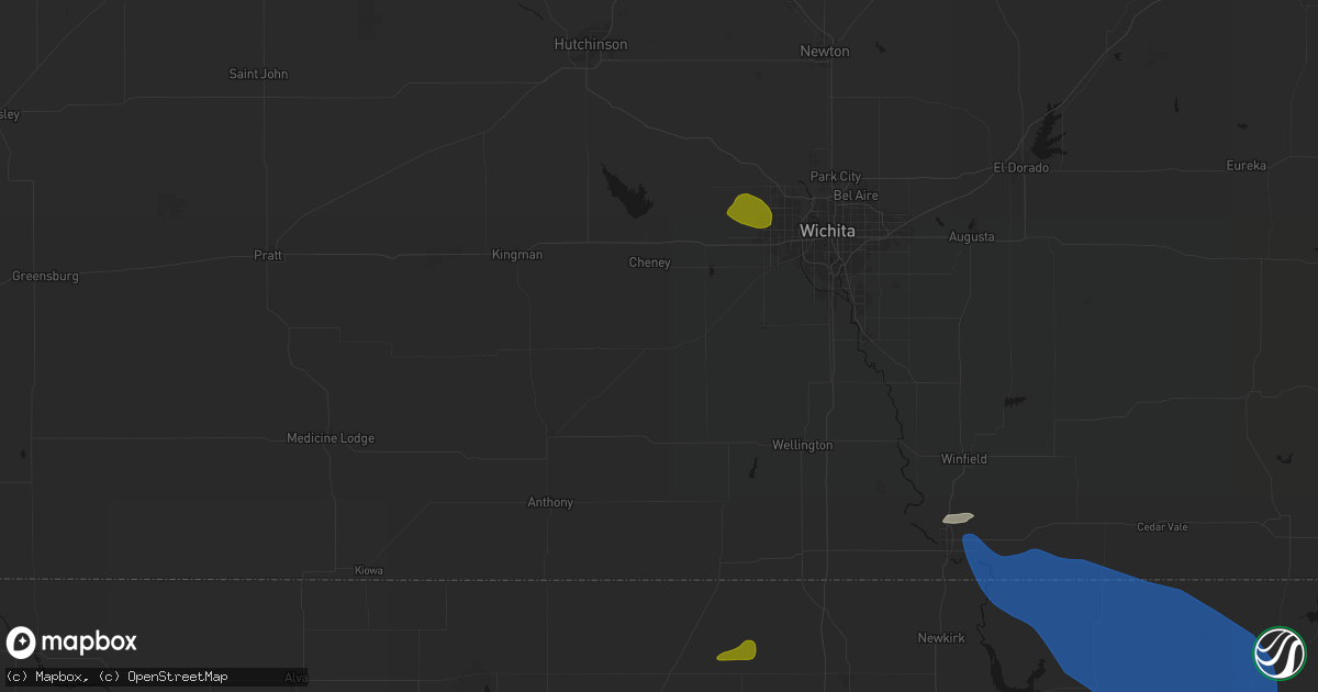 Hail map in Milton, KS on June 25, 2026